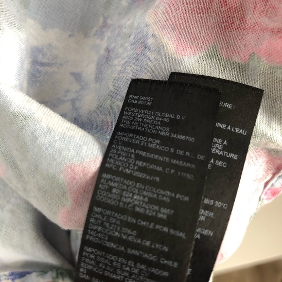 Forever 21 Strapless Chambray Floral Mini Dress - Picture 8 of 8